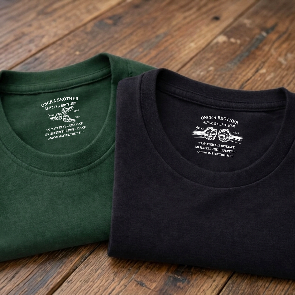 Once A Brother Always A Brother Personalized Back Neck Shirt Birthday Gifts For Brother HA75 920806