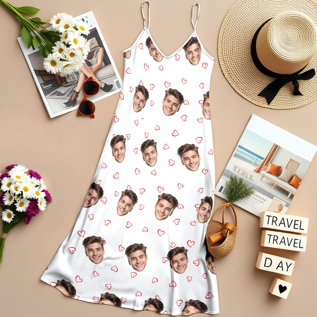 Custom Face Summer With Icon Maxi Dress TH10 892733