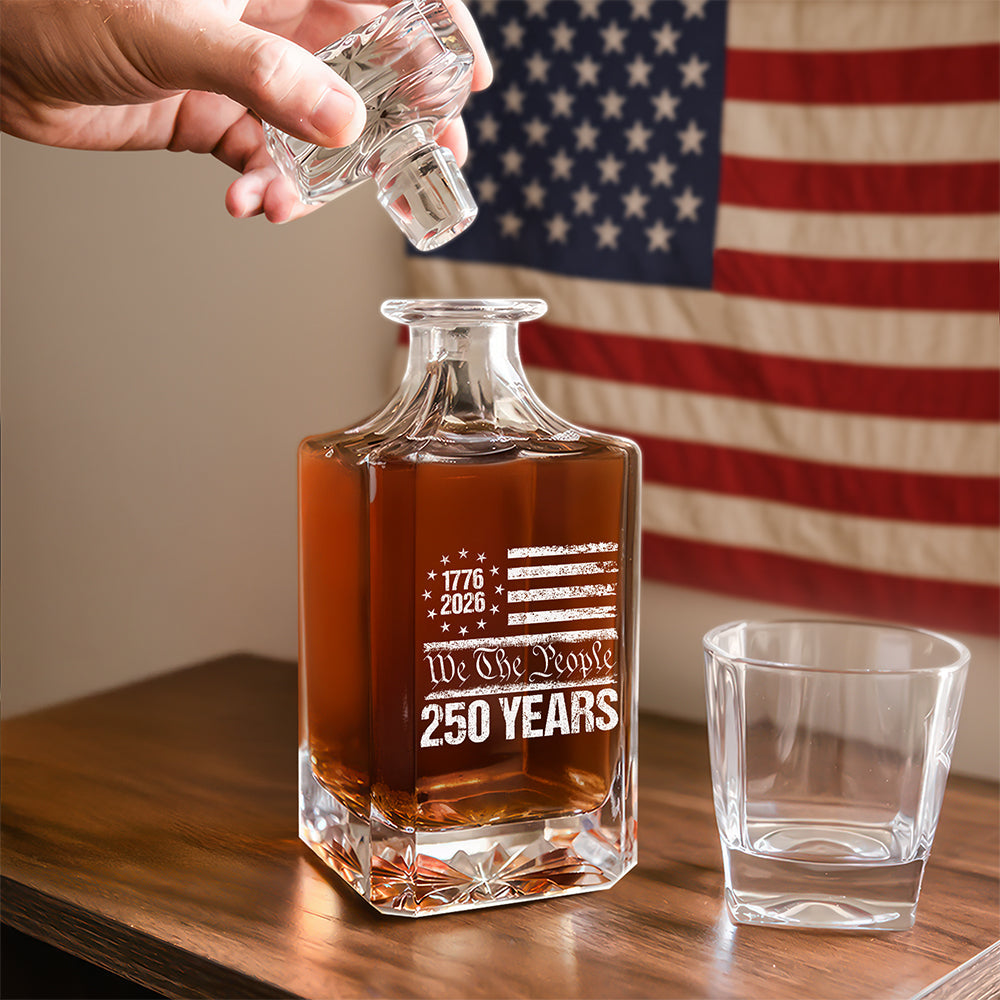 250 Years USA 250th Birthday 1776-2026 Eagle Flag Decanter HO82 894576