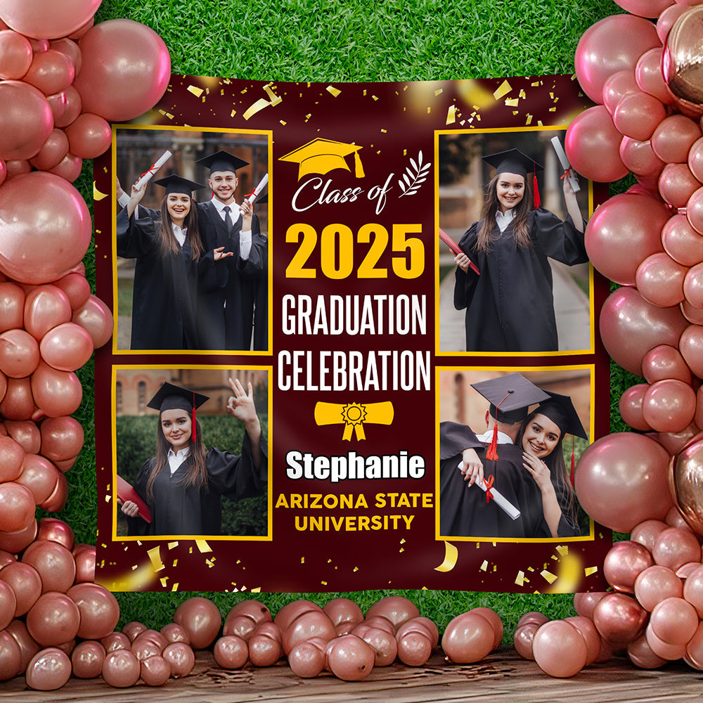 Custom Photo Graduation Class Of 2026 Backdrop For Party Decorations LM32 893169