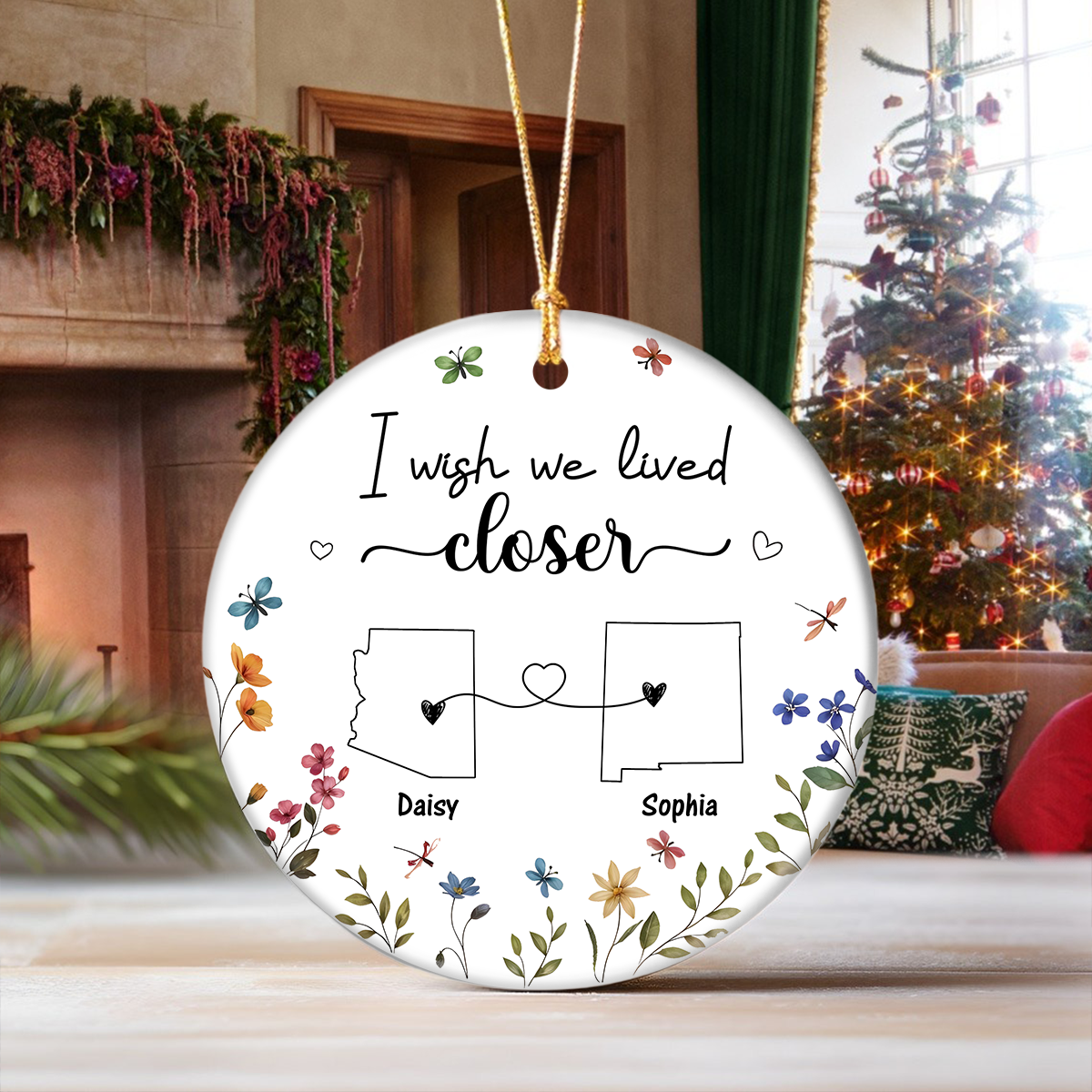 I Wish We Lived Closer Personalized State By State Ornament Gift For Long Distance Relationship CH07 896126