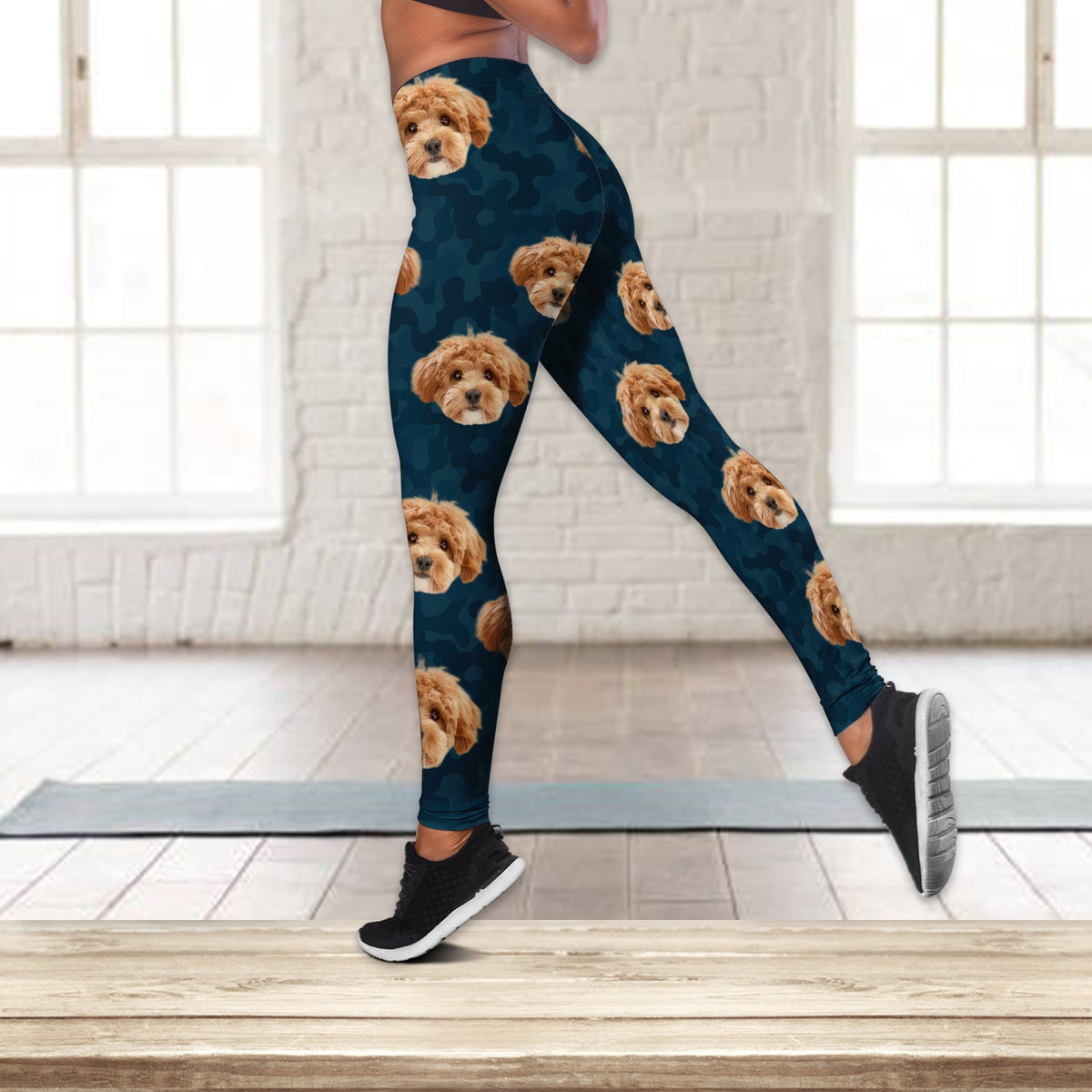 Custom Dog Photo Camo Background Legging HO82 900482