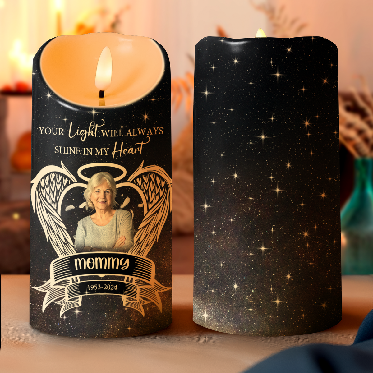 Custom Photo Your Light Will Always Shine In My Heart Memorial LED Candle HO82 893498