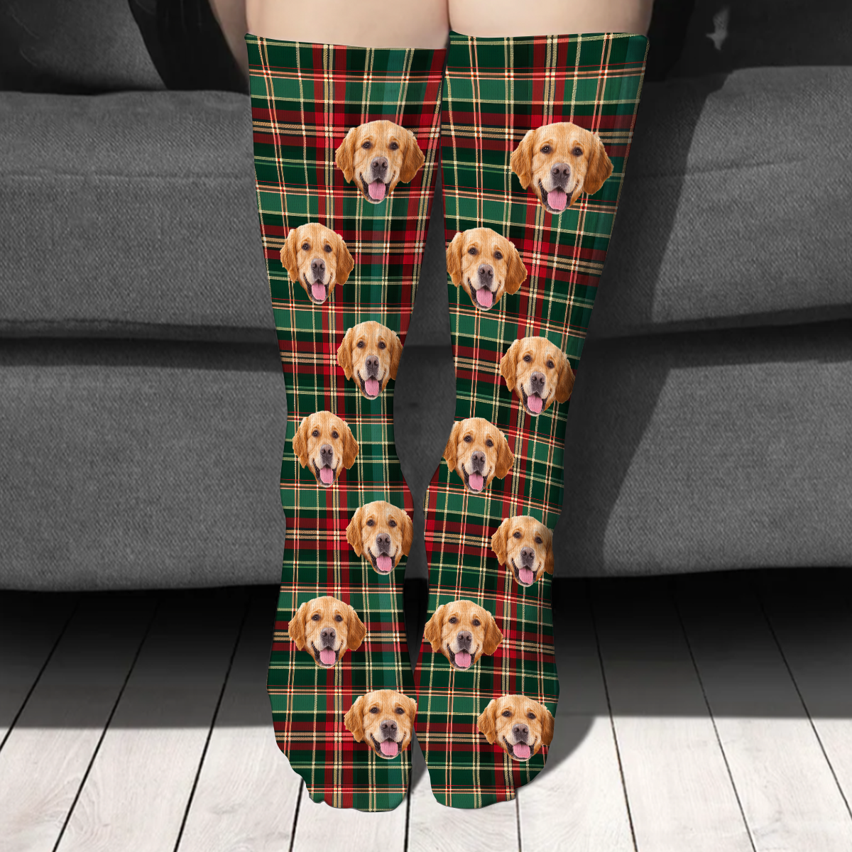 Custom Dog Photo Fluffy Socks Gift for Dog Lovers CH07 896274