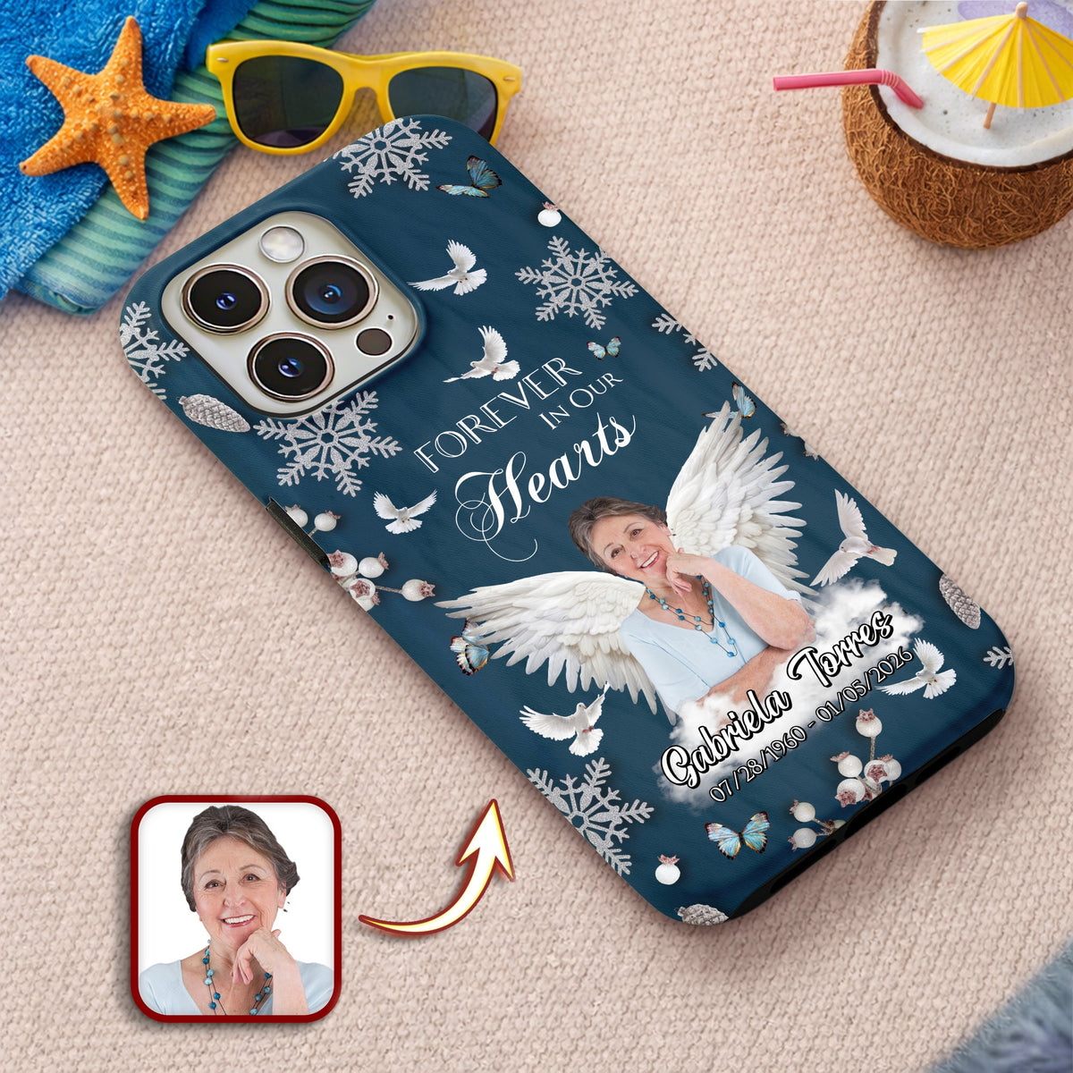 Custom Photo Gone But Never Forgotten Memorial Phone Case HA75 920246