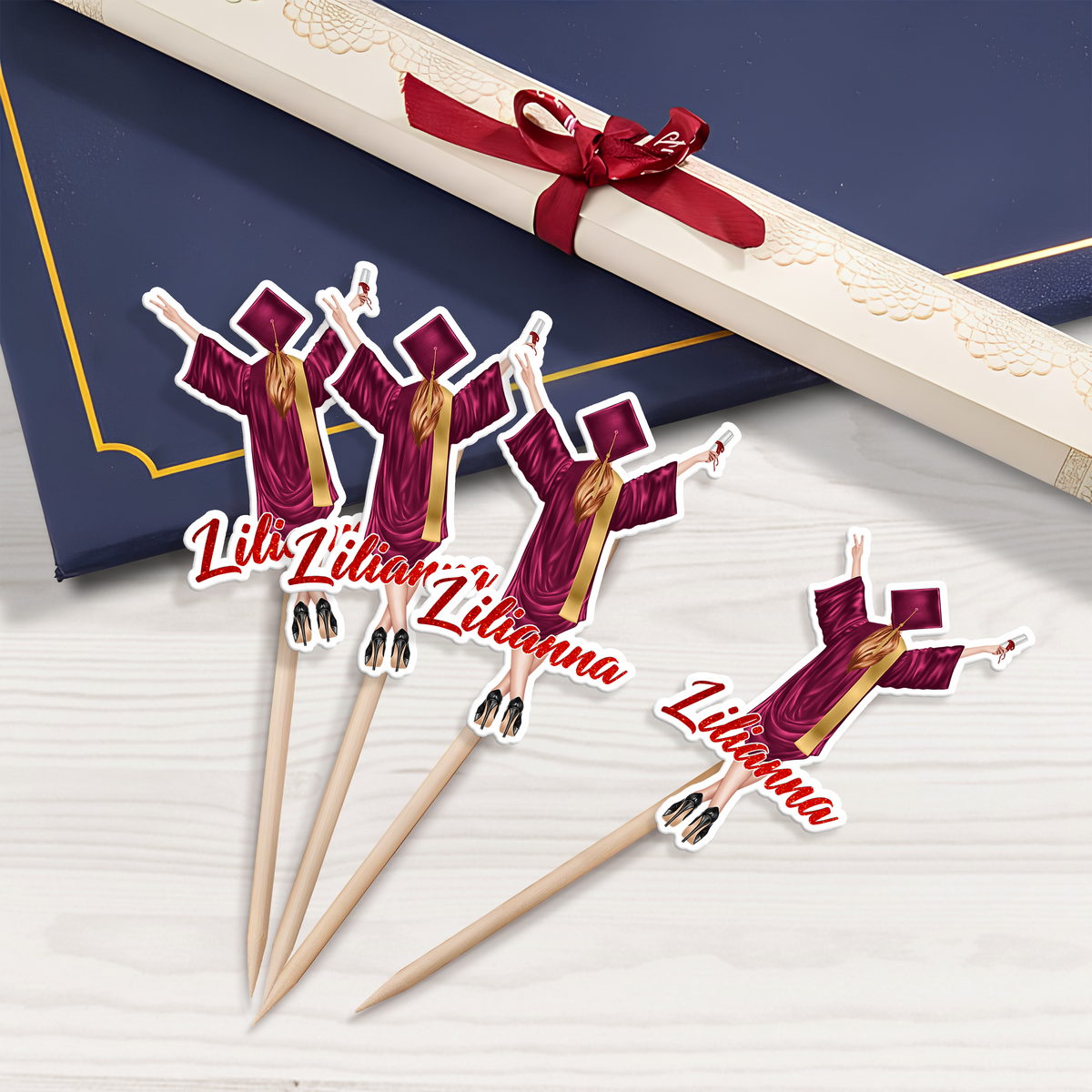 Personalized Graduation Decoration Cupcake Toppers HA75 920068