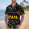 Personalized Papa Kids Name Word Art Hawaii Shirt - Gift For Dad, Father's Day HO82 902482