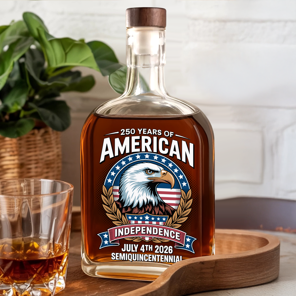 American 250 Years Independence Eagle - July 4th 2026 Whiskey Bottle LM32 895251