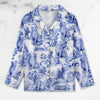 Custom Dog Breeds Chinoiserie Toile De Jouy Style Personalized Satin Pajamas HA75 892542