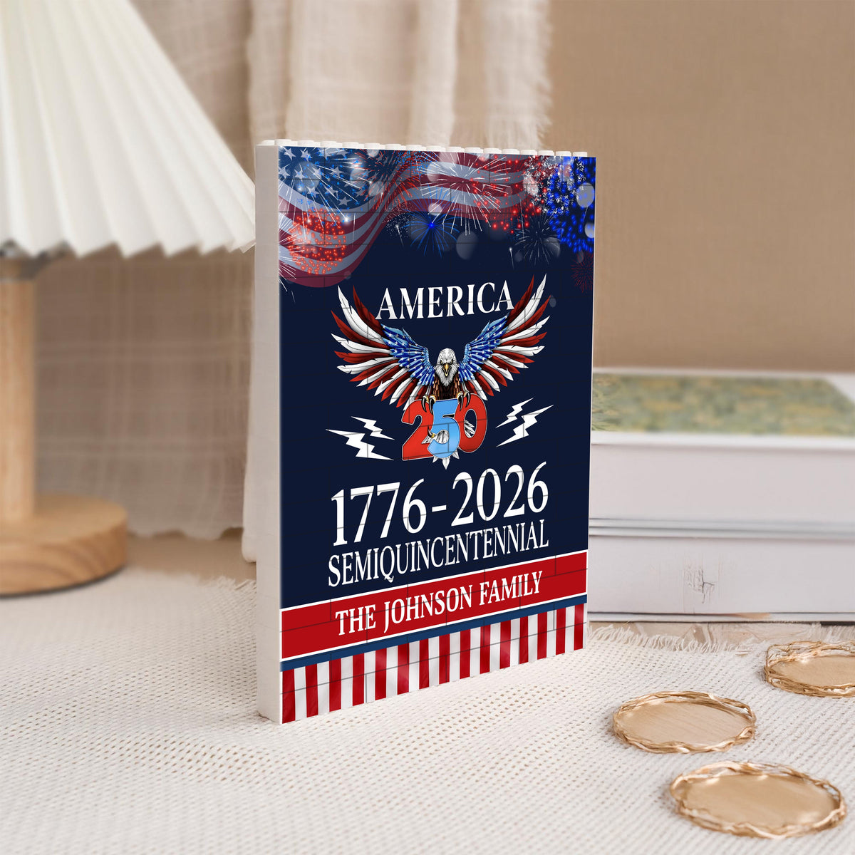 250 Years America Semiquincentennia Building Brick Blocks HA75 920534