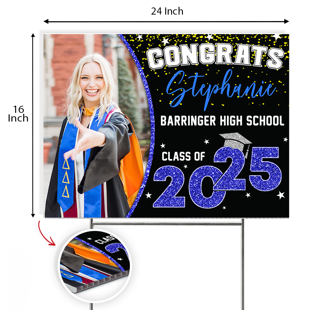 Custom Photo Class of 2026 Personalized Yard Sign Graduation Day Gift CH07 895442