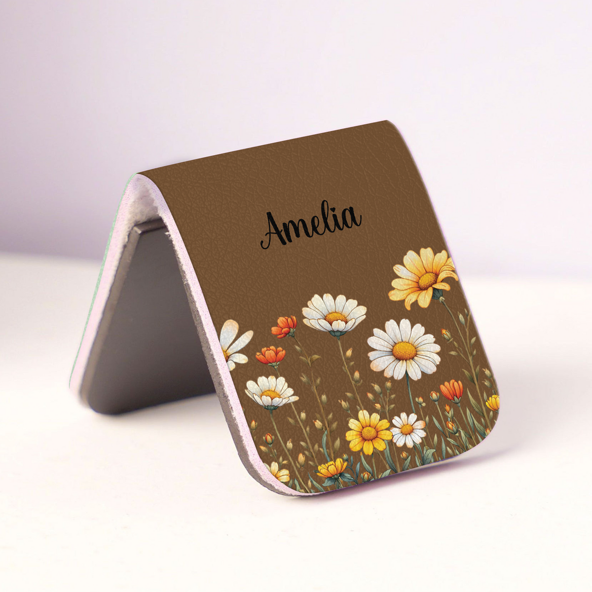Personalised Watercolor Birth Flower Leather Magnetic Bookmark Gift for Book Lovers LM32 899393