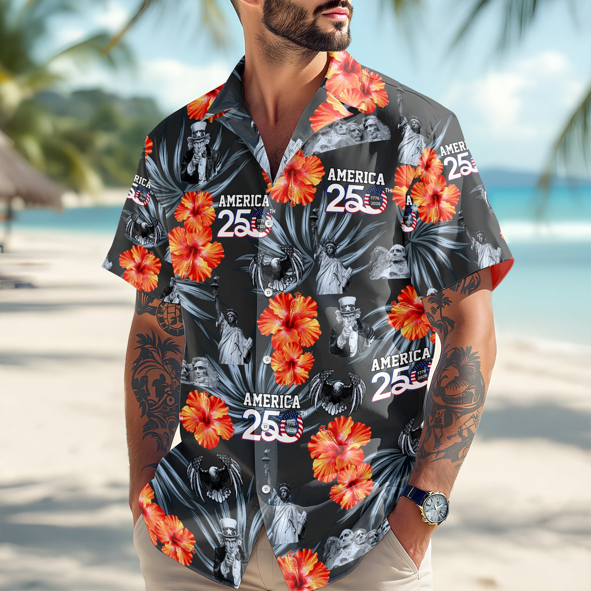 Personalized American 250th Anniversary Hawaiian Shirt HO82 901198