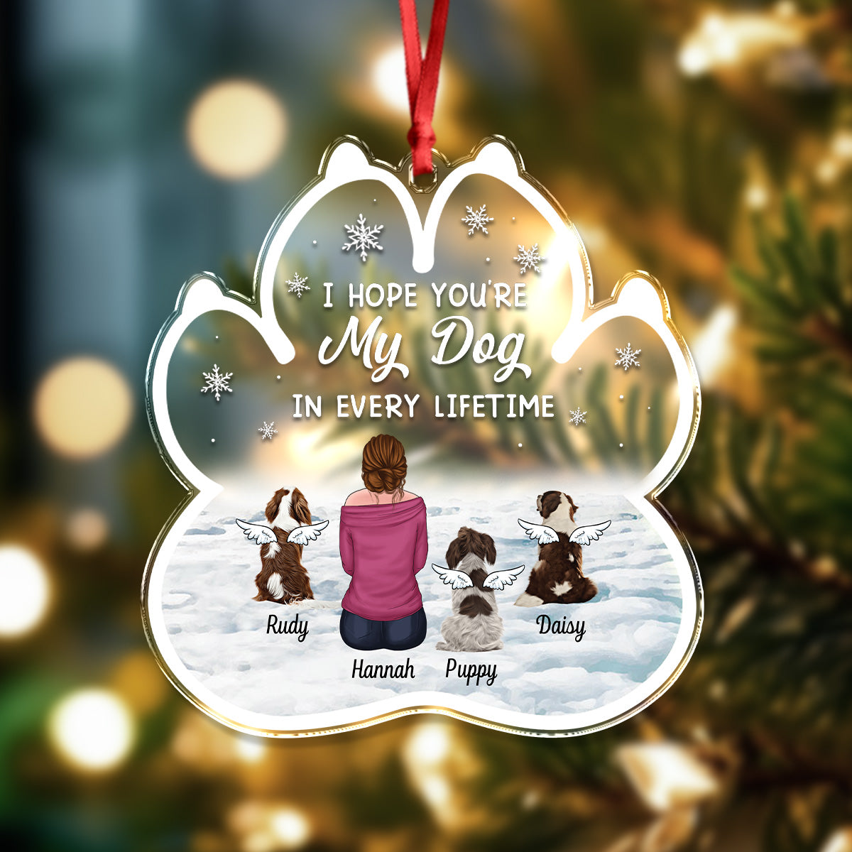 Personalized Custom My Dog Every Lifetime Pet Memorial Shaped Acrylic Ornament LM32 895913