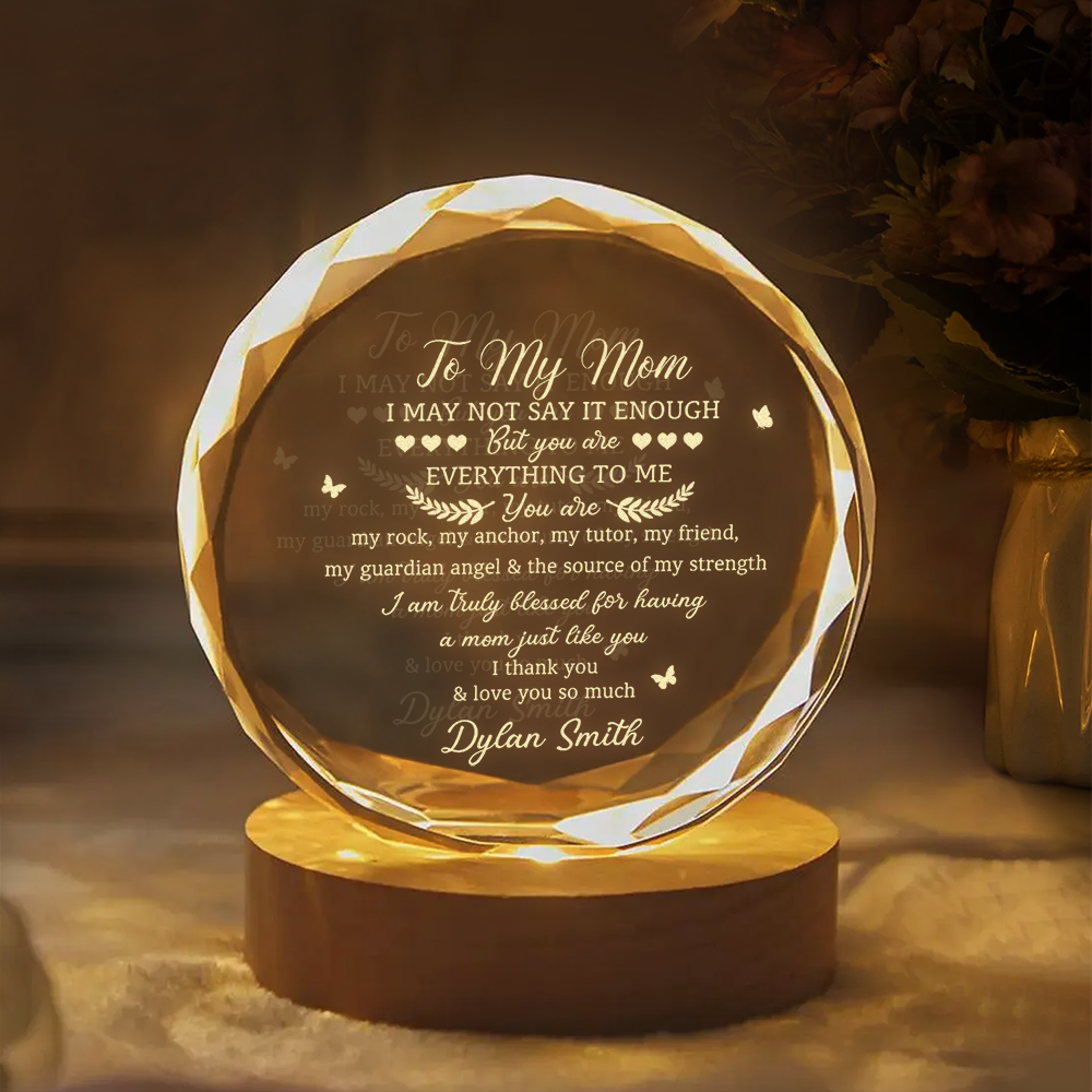 Custom Name You Are Everything To Me Engraved Crystal, Gifts for Mom from Daughter or Son HO82 901406