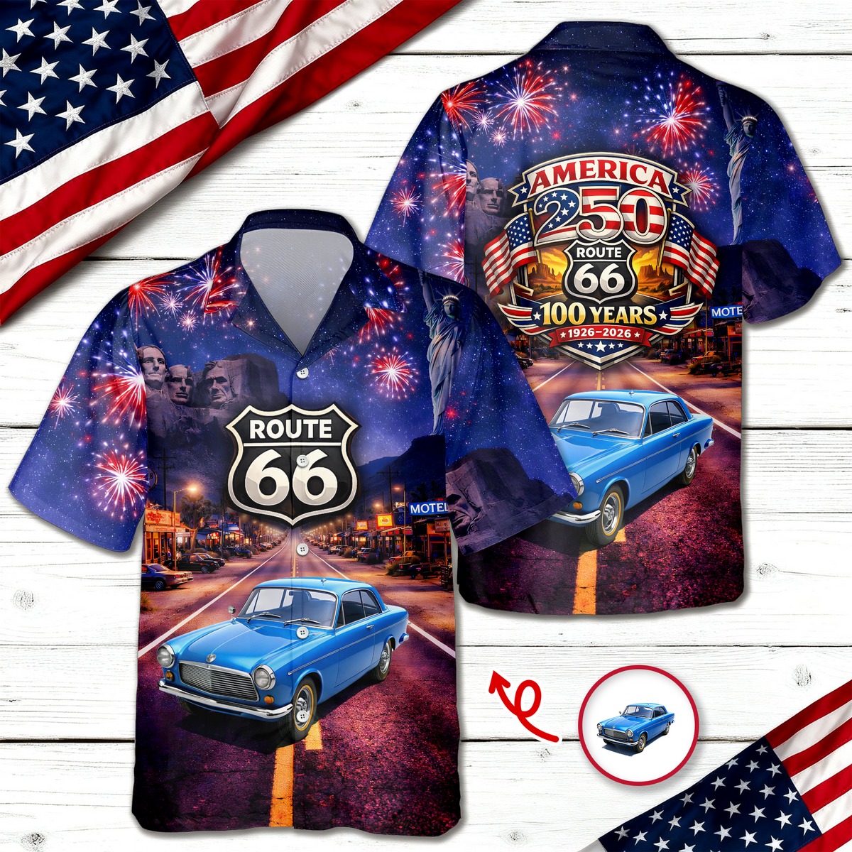 Custom Photo 100 Year Of Route 66 America 250th Anniversary CH07 910500