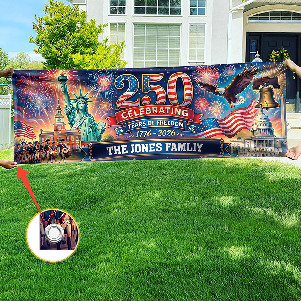 Personalized USA 250th Anniversary Semiquincentennial 1776-2026 Banner HO82 901618