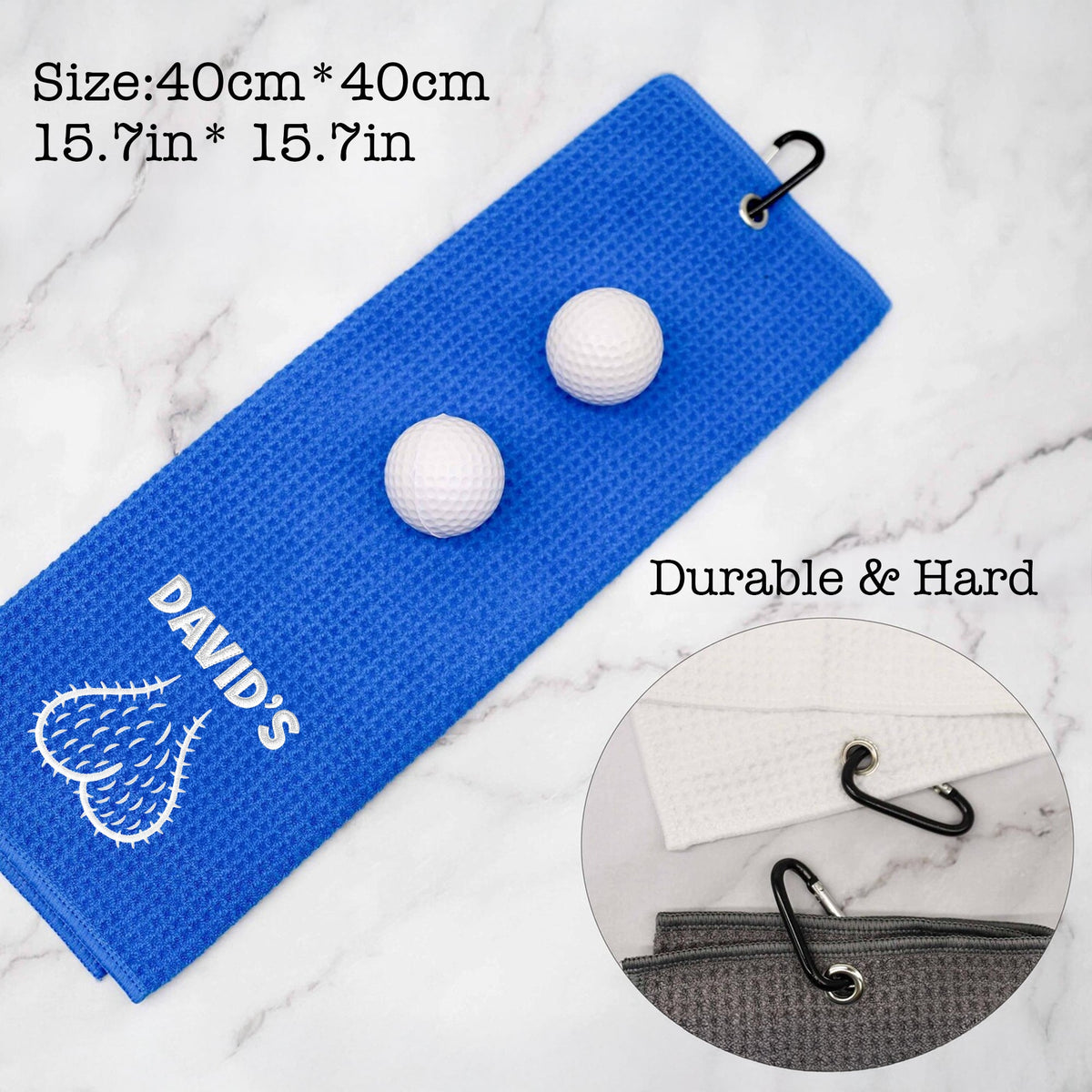 Personalized Funny Golf Embroidered Golf Towel for Golfer, Golf Ball Marker HA75 898642