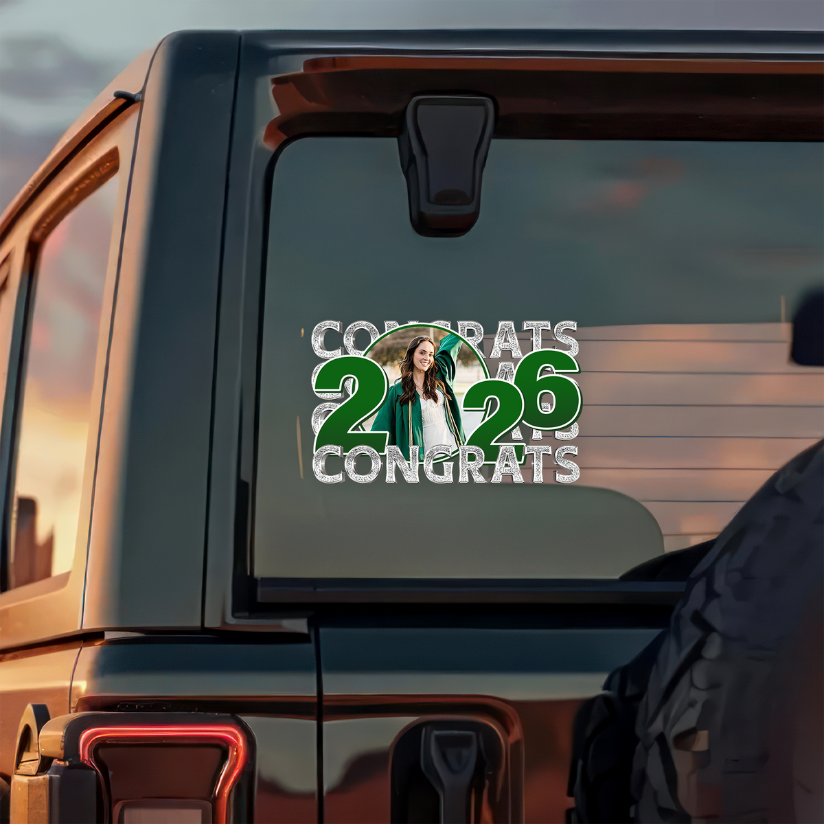 Custom Photo Congrats Class Of 2026 Graduation Car Window Decal Sticker HA75 920072