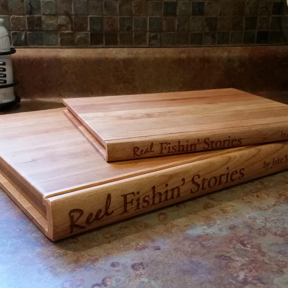 Personalized Name & Funny Book Title Gift Wooden Book-Shaped Cutting Board LM32 897753