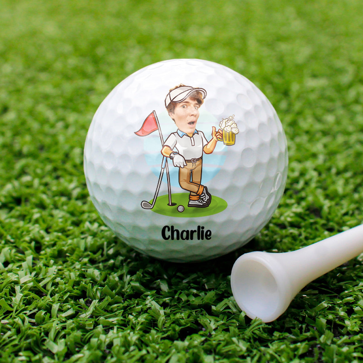 Custom Funny Face Best Dad Best Mom By Par Golf Ball HO82 900808