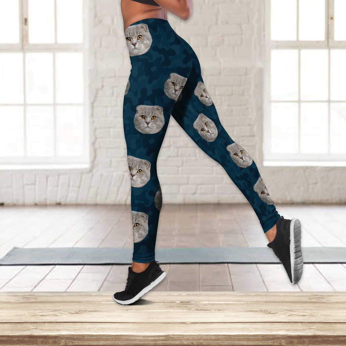 Custom Cat Photo Camo Background Legging HO82 900484
