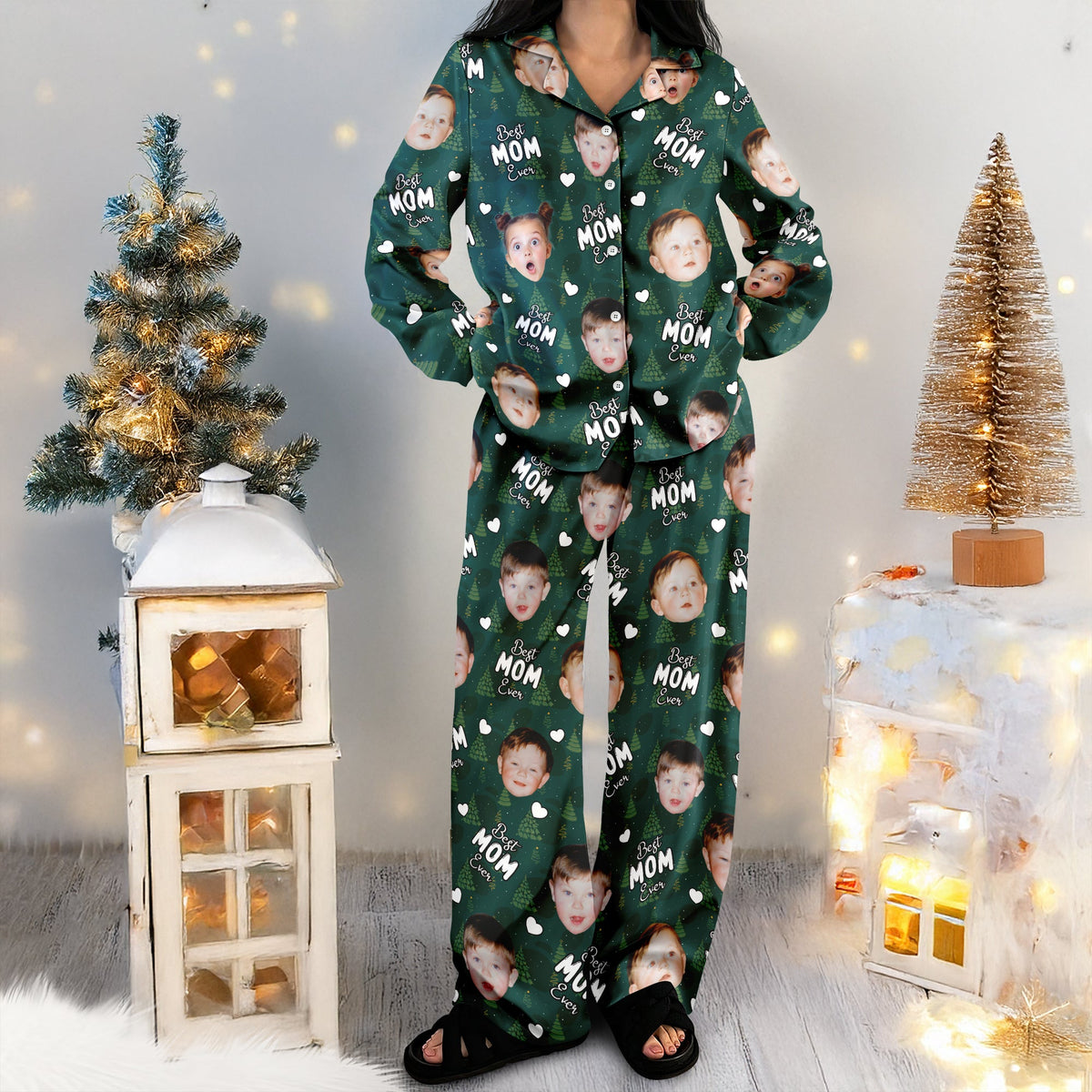 Custom Face Cute Best Dad Ever Christmas Pajamas LM32 895747