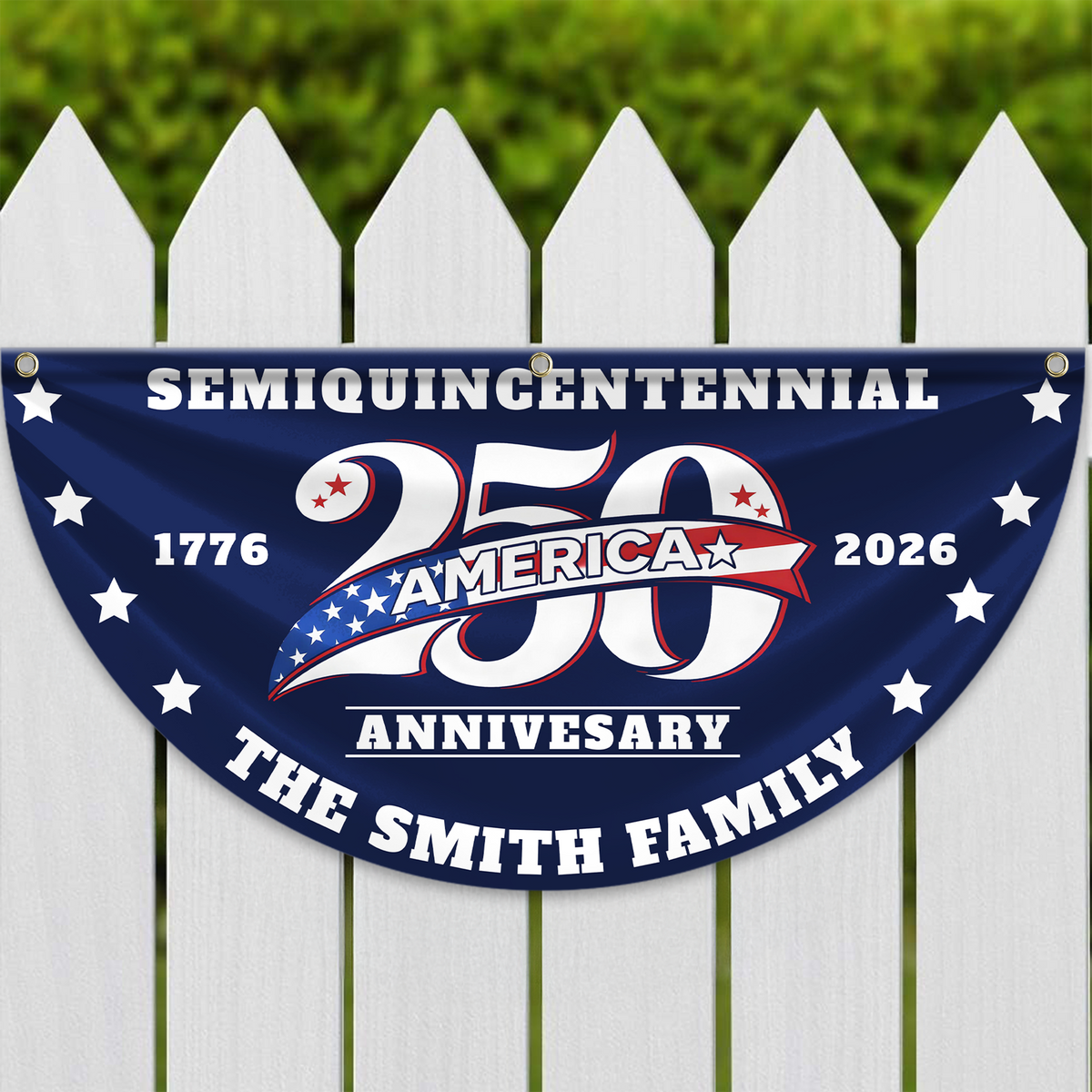 Custom Name America 250 Years Semiquincentennial Patriotic 1776-2026 Fan Flag CH07 910576