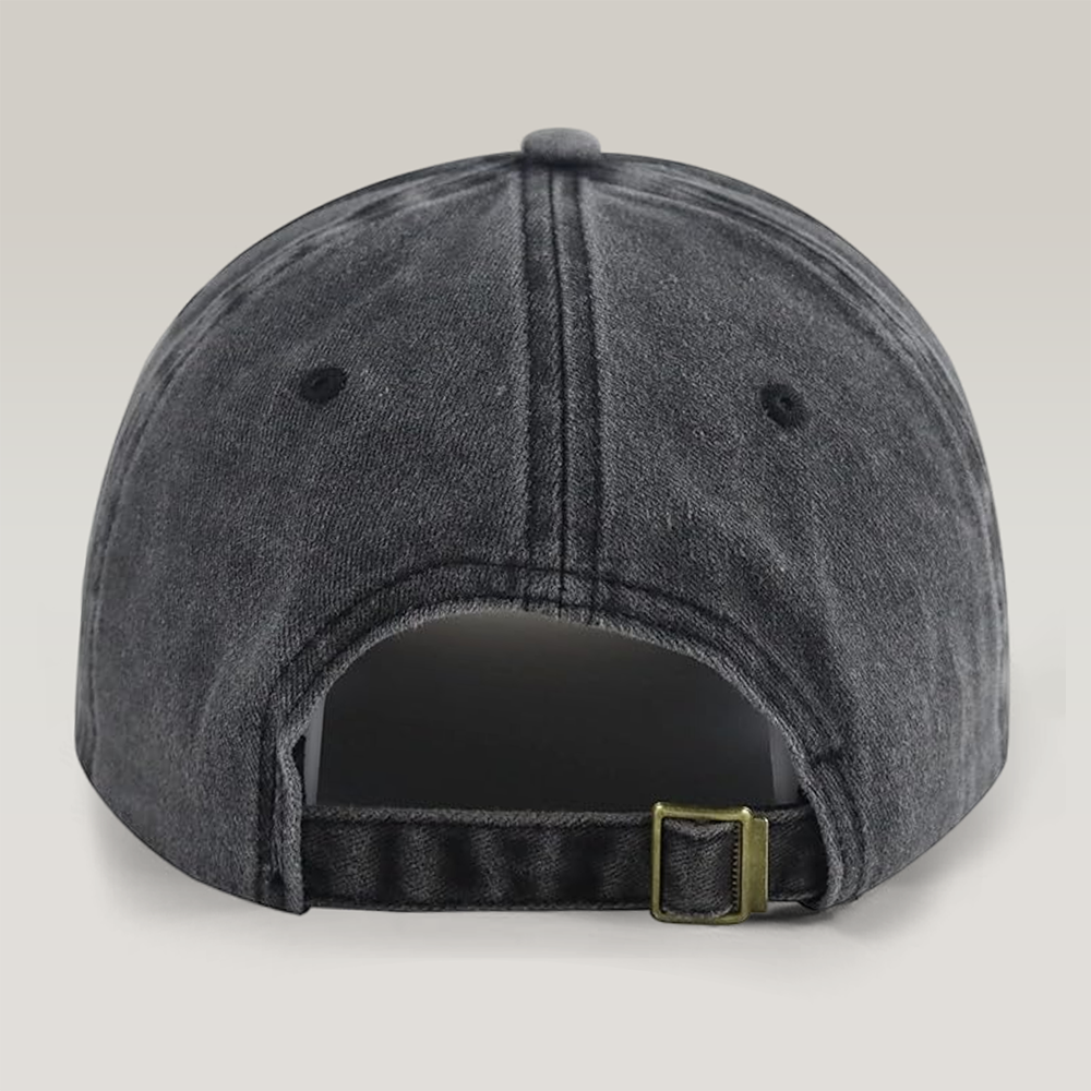 Protected By Human Dog Photo Ver 2 - Personalized Washed Denim Baseball Cap LM32 893953