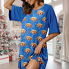 Custom Photo Dog Cat Raglan Nightgown TH10 898039