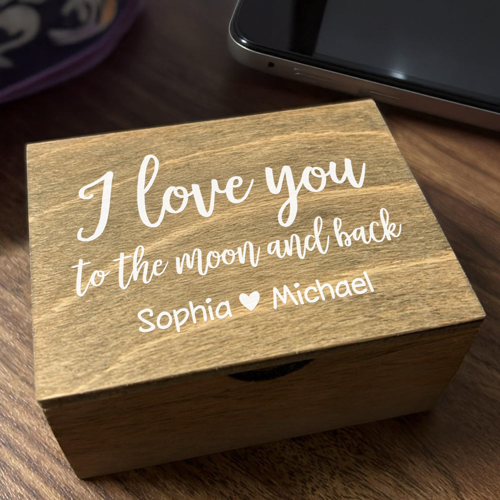 Custom Pull Out Photo Our Memory Keepsake Wooden Photo Box LM32 893411
