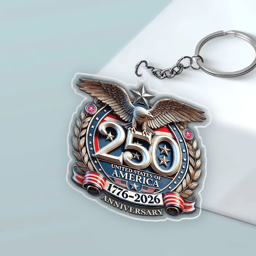 USA Eagles 250th Anniversary Semiquincentennial 1776-2026 Acrylic Keychain CH07 910614
