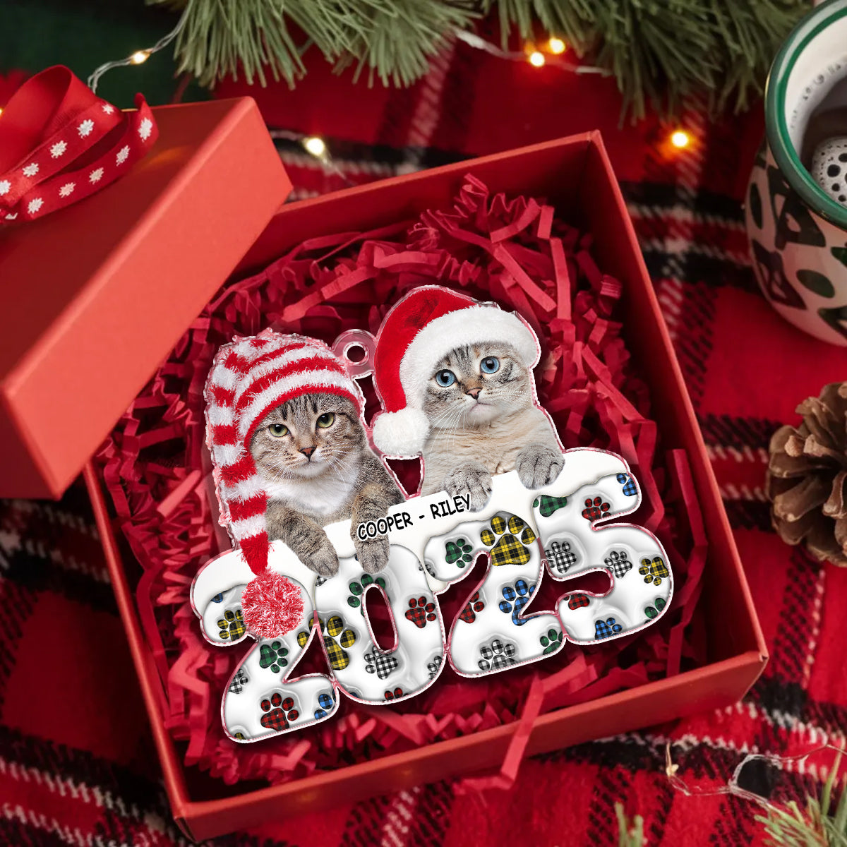 Custom Photo Acrylic Ornament Christmas Gifts For Dog Cat Lovers HA75 898200