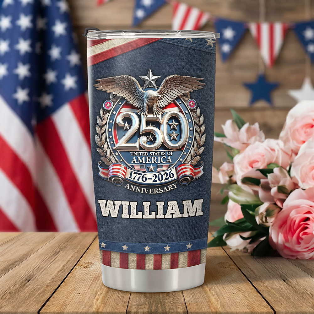 USA Eagles 250th Anniversary Semiquincentennial 1776-2026 Fat Tumbler CH07 910588