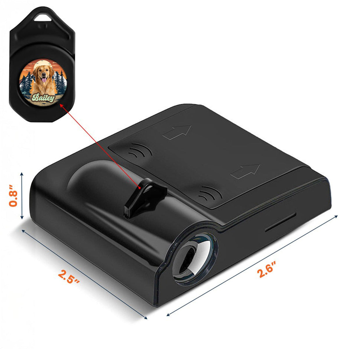 Custom Dog Photo Camping Hiking Car Door Projector Light HO82 894372