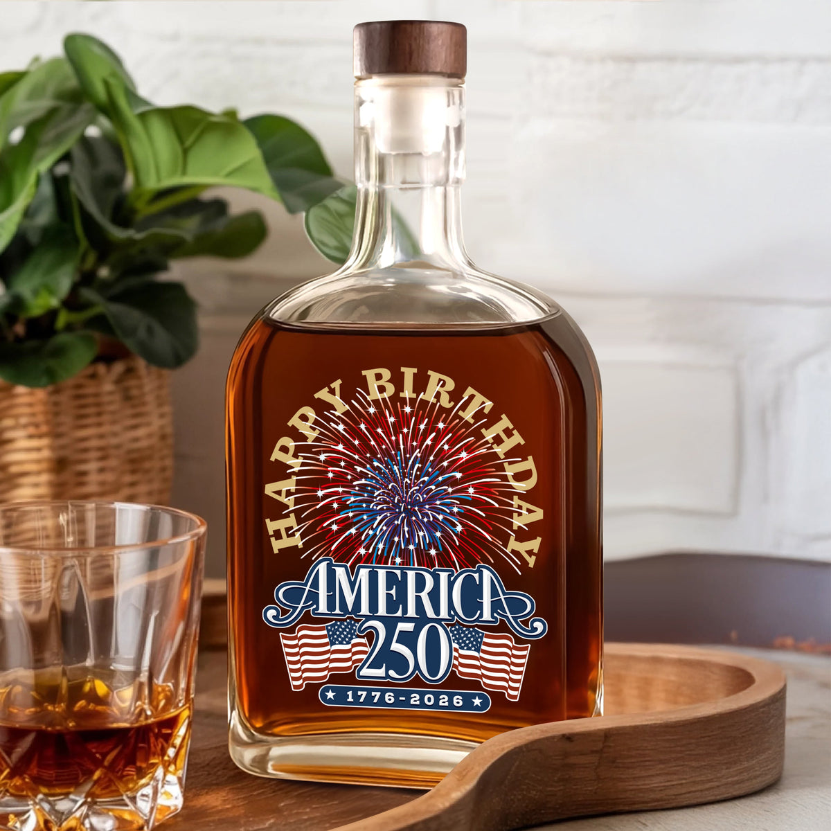 America 250 Semiquincentennial Fireworks Celebration Whiskey Bottle HO82 894614