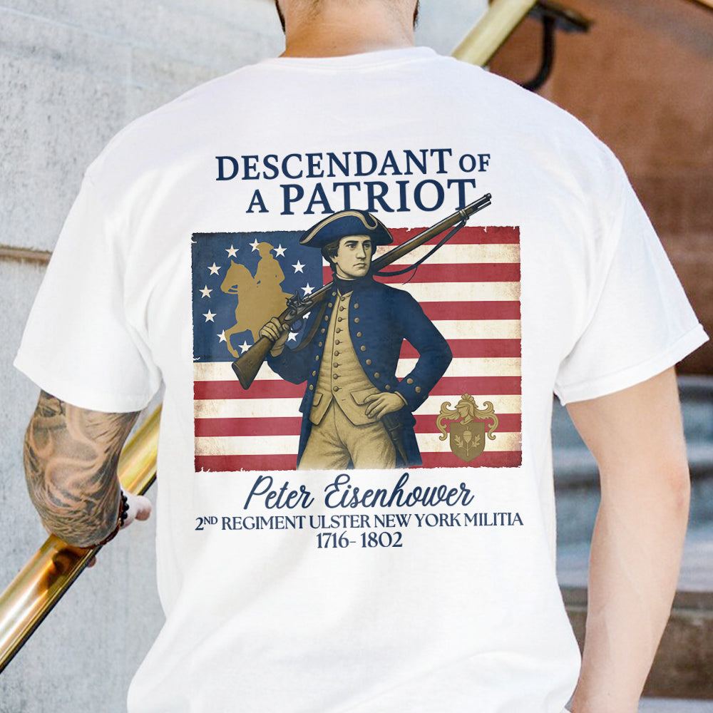 Descendant of a Patriot – Custom Family Heritage & Ancestor Back Shirt LM32 895541