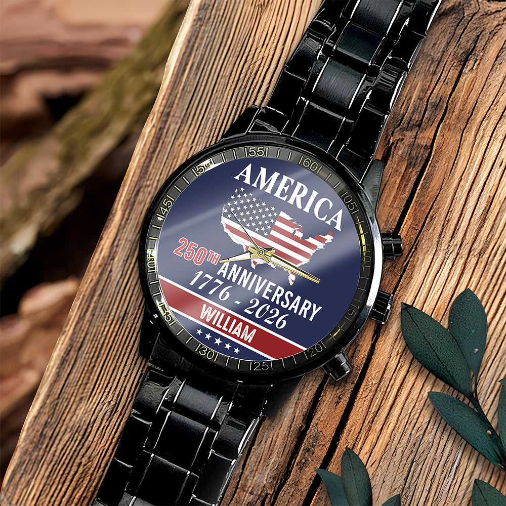 Personalized Name America 250th Anniversary Men's Wrist Watch HO82 901562