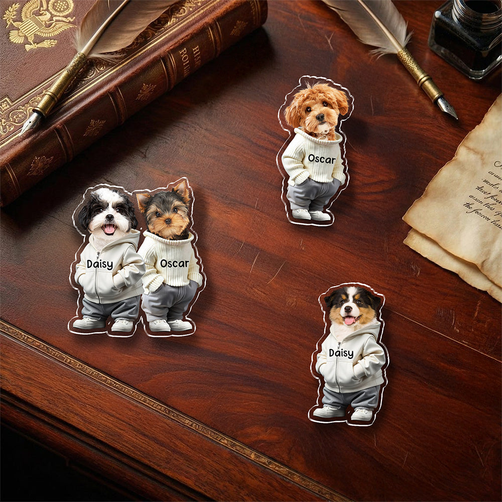 Custom Face Cute Dog Acrylic Pin For Dog Dad Dog Mom CH07 911074