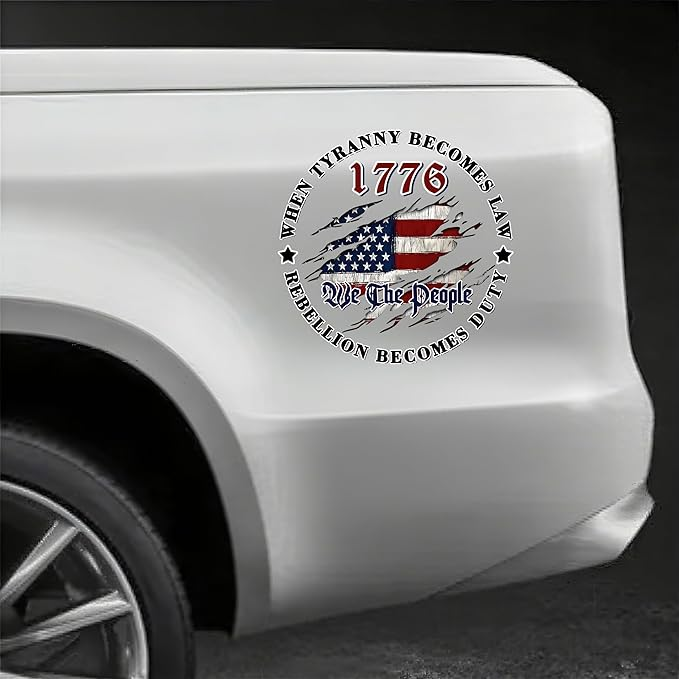 We The People When Tyranny Becomes Law Car Decal Sticker TH10 896779