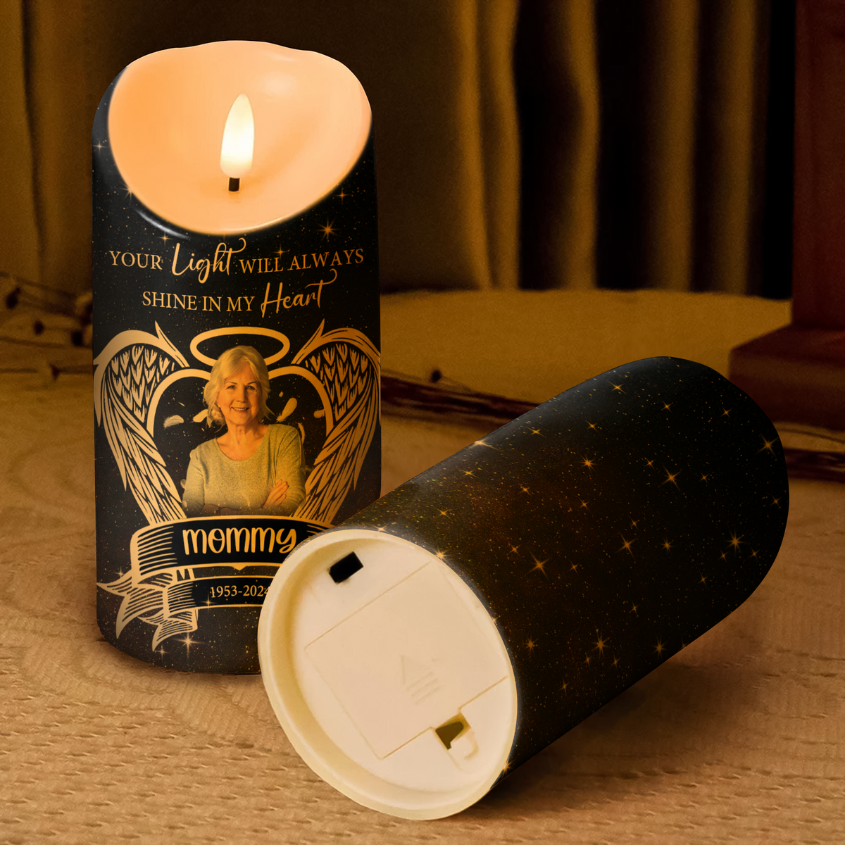Custom Photo Your Light Will Always Shine In My Heart Memorial LED Candle HO82 893498