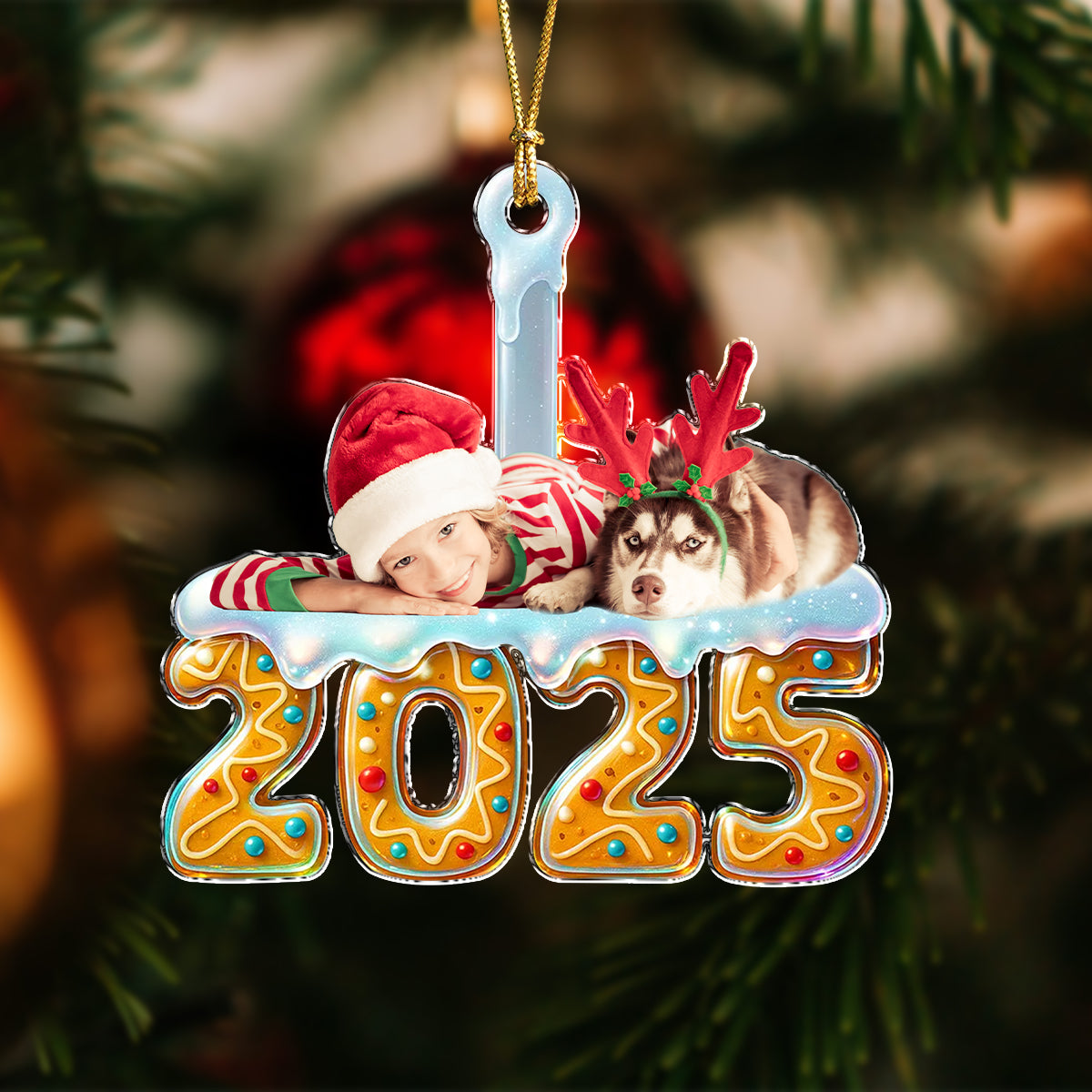 Custom Family Photo Acrylic Ornament Christmas Gifts HA75 897918