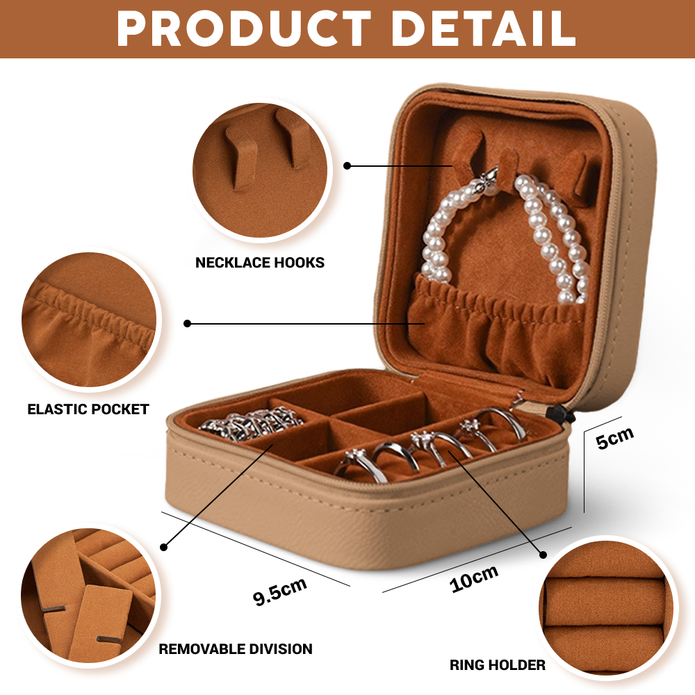 Personalized Floral Leather Travel Jewelry Box Gifts for Women, Birthday Gifts HO82 901156
