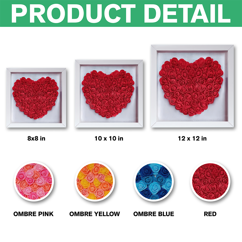 We Love You Mom Personalized Flower Shadow Box HA75 920394