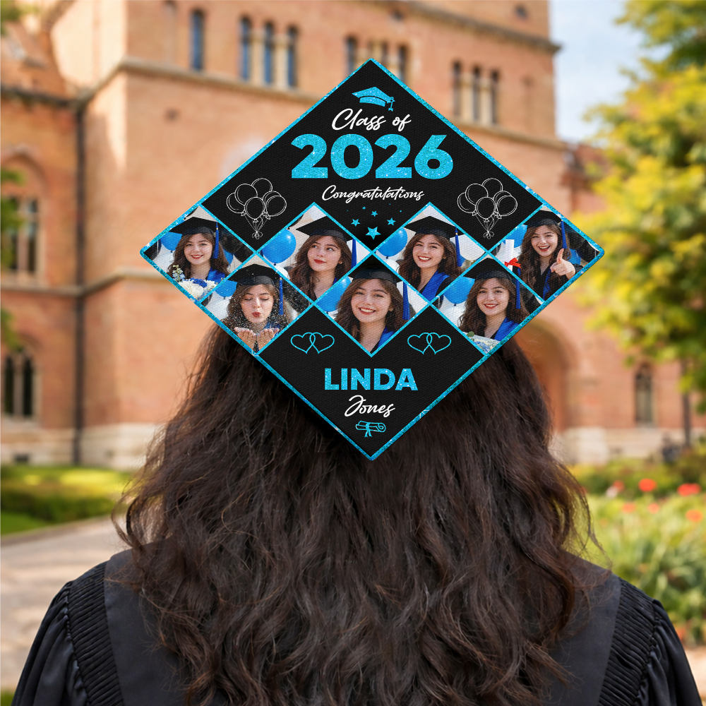 Custom Photo Class Of 2026 Congratulations Graduation Cap Topper, Gift for Graduation HA75 920816