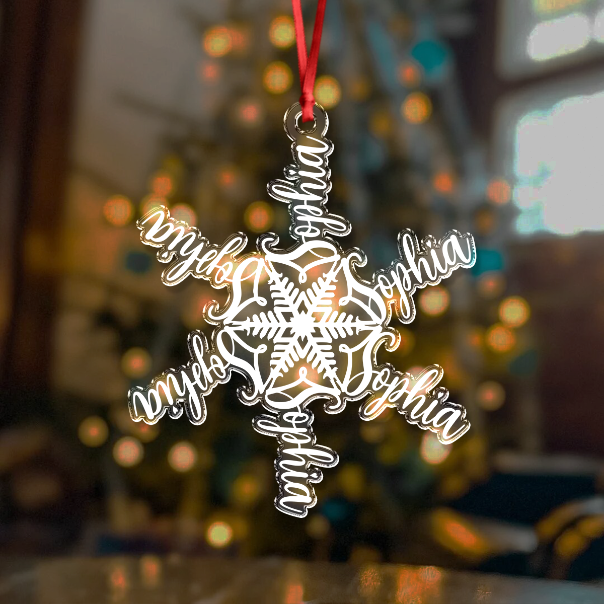 Custom Name Snowflake Acrylic Ornament Christmas Gift For Family CH07 899040