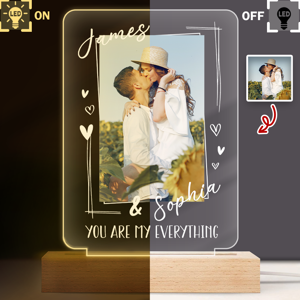 Custom Photo LED Night Light Valentine's Day Gift For Couple HO82 901040