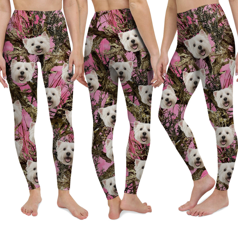 Custom Dog Photo Camo Background Legging HO82 900482