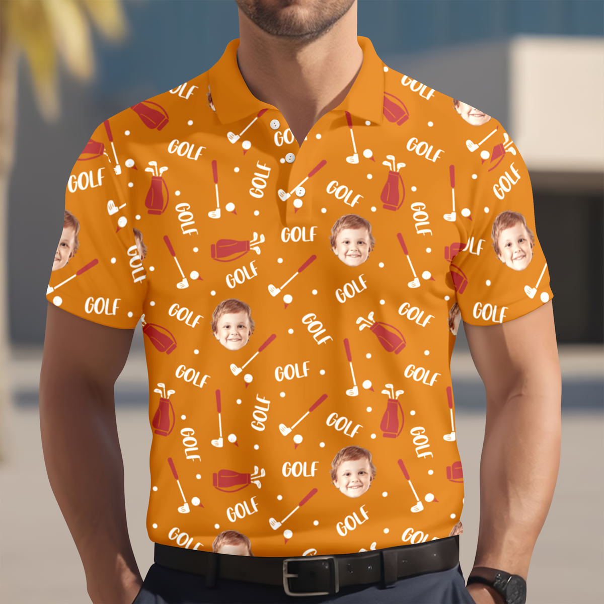 Custom Face Photo Golf Polo Shirt Gift For Golf Lover HO82 900812
