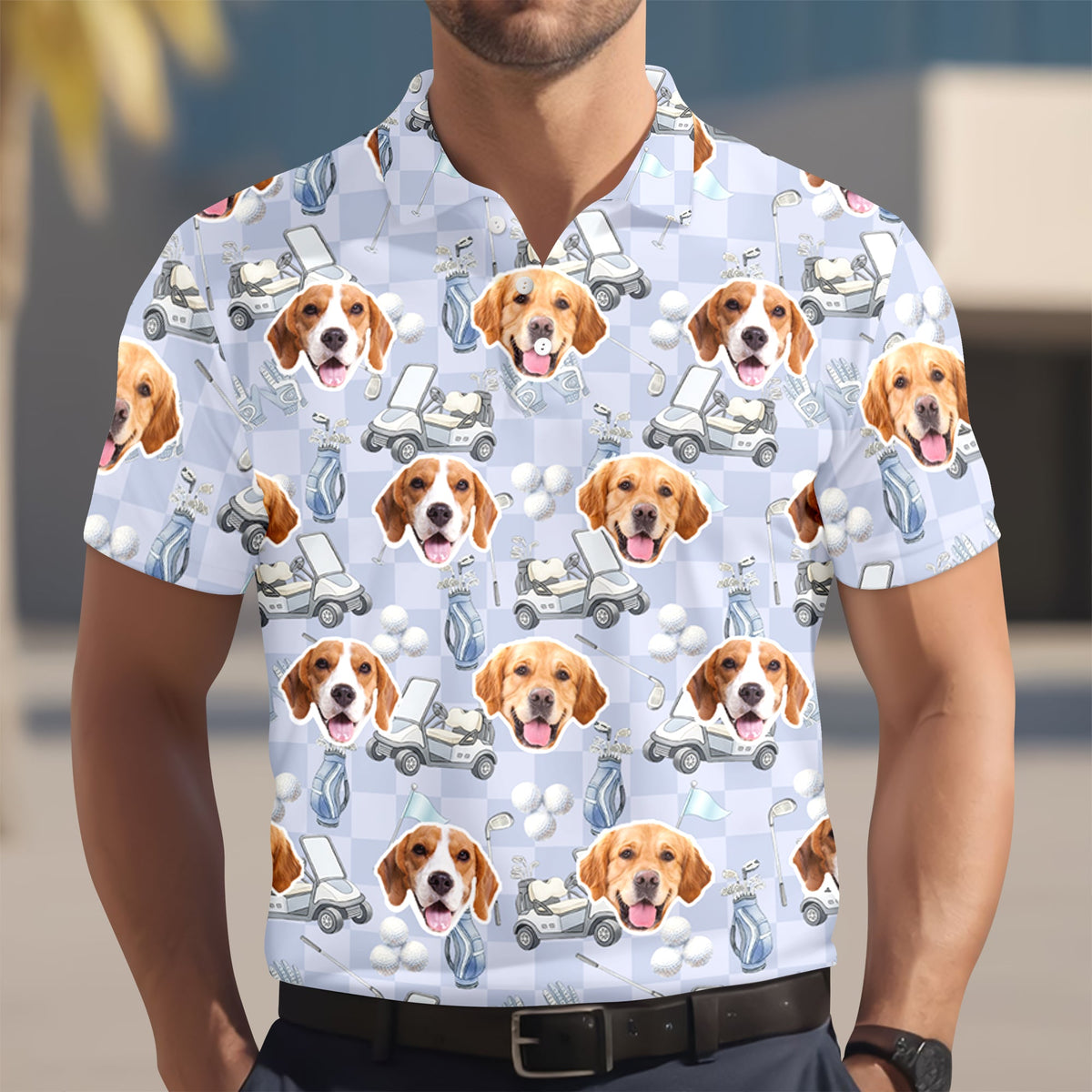 Custom Pet Photo Golf Polo Shirt Gift For Golfer, Golf Lovers, Dog Cat Lovers HO82 900840